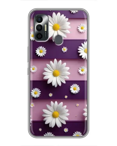 Чохол для TECNO Spark 7P з картинкою «Ромашки на фіолетовому» Чохол для TECNO Spark 7P з картинкою «Ромашки на фіолетовому»
