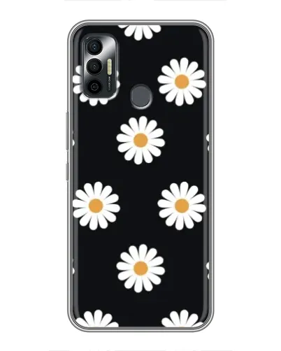 Чохол для TECNO Spark 7P з картинкою «Ромашки на чорному» Чохол для TECNO Spark 7P з картинкою «Ромашки на чорному»
