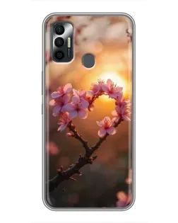 Чохол для TECNO Spark 7P з картинкою «Рожевий цвіт сердечко на тлі заходу» Чохол для TECNO Spark 7P з картинкою «Рожевий цвіт сердечко на тлі заходу»