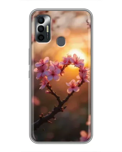 Чохол для TECNO Spark 7P з картинкою «Рожевий цвіт сердечко на тлі заходу» Чохол для TECNO Spark 7P з картинкою «Рожевий цвіт сердечко на тлі заходу»