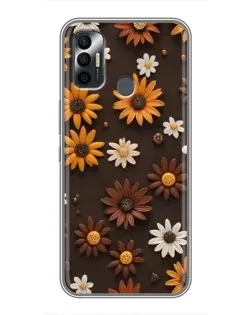 Чохол для TECNO Spark 7P з картинкою «Візерунок з маленьких соняшників» Чохол для TECNO Spark 7P з картинкою «Візерунок з маленьких соняшників»
