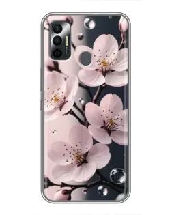 Чохол для TECNO Spark 7P з картинкою «Ніжня сакура та краплі» Чохол для TECNO Spark 7P з картинкою «Ніжня сакура та краплі»
