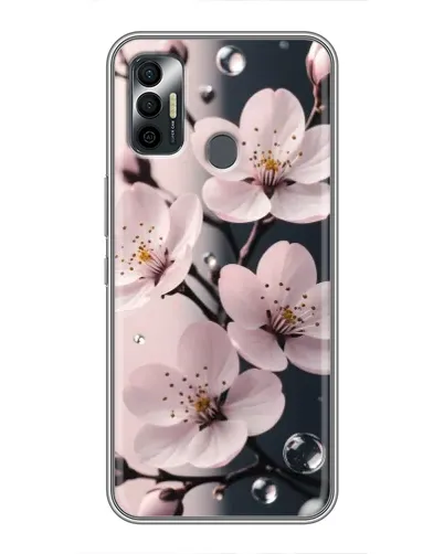 Чохол для TECNO Spark 7P з картинкою «Ніжня сакура та краплі» Чохол для TECNO Spark 7P з картинкою «Ніжня сакура та краплі»