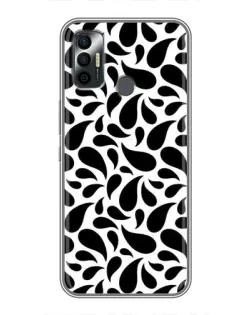 Чохол для TECNO Spark 7P з картинкою «Контрастні чорні краплі»
