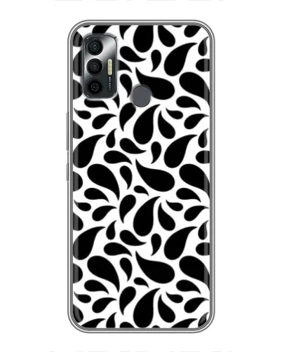 Чохол для TECNO Spark 7P з картинкою «Контрастні чорні краплі»