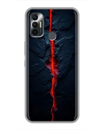 Чохол для TECNO Spark 7P з картинкою «Червона лавова тріщина»