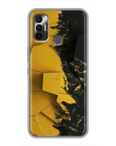 Чохол для TECNO Spark 7P з картинкою «Золоті уламки геометрії»