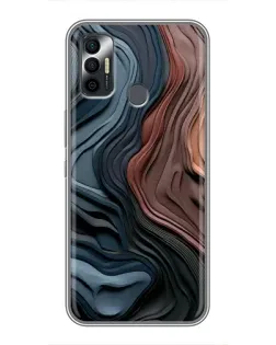 Чохол для TECNO Spark 7P з картинкою «Кольорові хвилі каньйону»