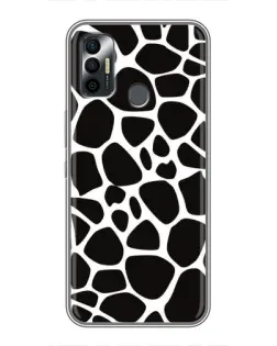 Чохол для TECNO Spark 7P з картинкою «Чорно-білий жираф»