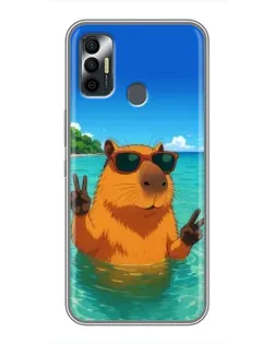 Чохол для TECNO Spark 7P з картинкою «Морська капібара»