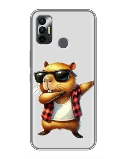 Чохол для TECNO Spark 7P з картинкою «Капібара репер даб»