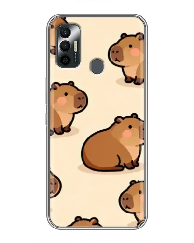 Чохол для TECNO Spark 7P з картинкою «Паттерн милих капібар» Чохол для TECNO Spark 7P з картинкою «Паттерн милих капібар»