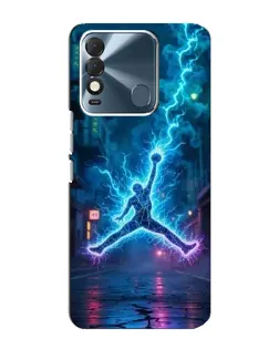 Чехол для TECNO Spark 8 с картинкой «Jordan Gold Jumpman»