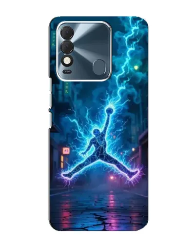 Чехол для TECNO Spark 8 с картинкой «Jordan Gold Jumpman»