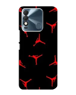 Чехол для TECNO Spark 8 с картинкой «Jordan Red Pattern»