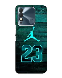 Чехол для TECNO Spark 8 с картинкой «Jordan Cyan 23»