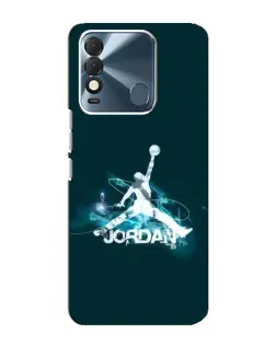 Чехол для TECNO Spark 8 с картинкой «Jordan Blue Fire»