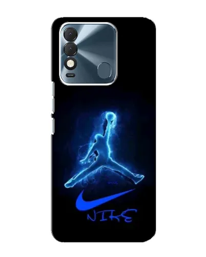 Чехол для TECNO Spark 8 с картинкой «Jordan Neon Blue»