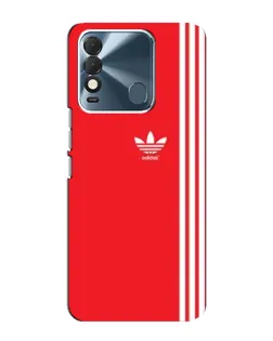 Чехол для TECNO Spark 8 с картинкой «Красный минимализм Adidas»