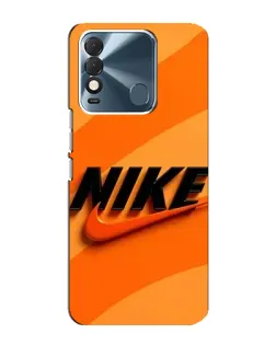 Чехол для TECNO Spark 8 с картинкой «Оранжевый драйв Nike»