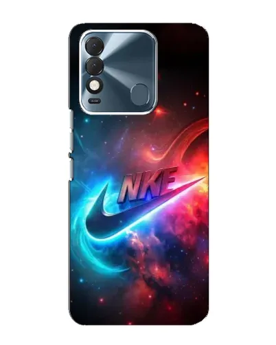 Чехол для TECNO Spark 8 с картинкой «Огненный логотип Nike»