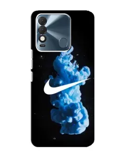 Чехол для TECNO Spark 8 с картинкой «Nike и синий дым»