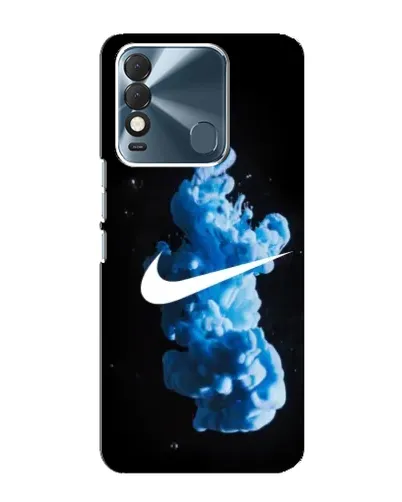 Чехол для TECNO Spark 8 с картинкой «Nike и синий дым»