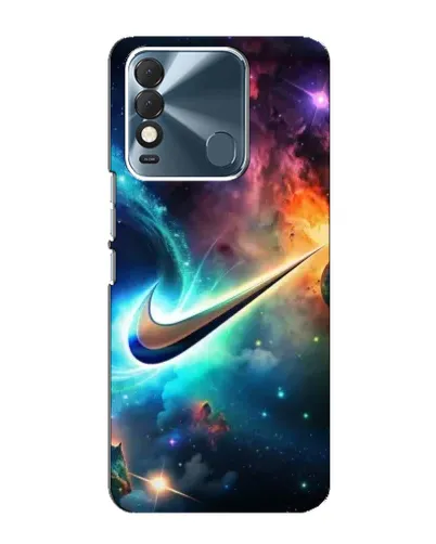 Чехол для TECNO Spark 8 с картинкой «Космический Nike Swoosh»