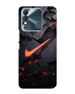 Чехол для TECNO Spark 8 с картинкой «Nike — эффект разломов»