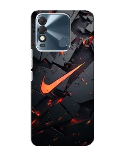 Чехол для TECNO Spark 8 с картинкой «Nike — эффект разломов»