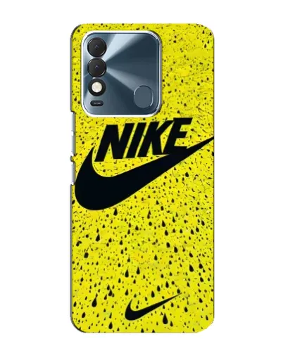 Чехол для TECNO Spark 8 с картинкой «Желтый текстурный Nike»