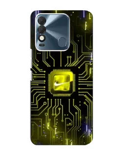 Чехол для TECNO Spark 8 с картинкой «Nike — золотая искра»