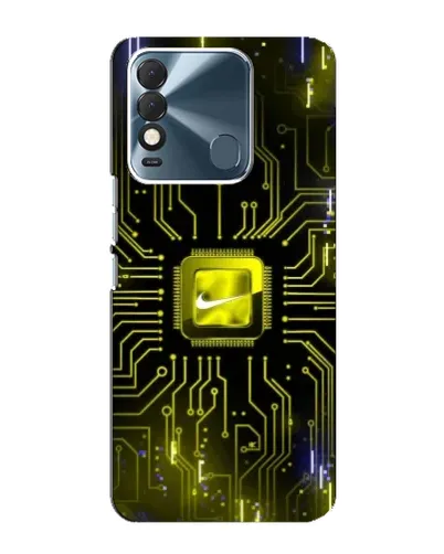 Чехол для TECNO Spark 8 с картинкой «Nike — золотая искра»