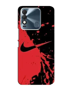 Чохол для TECNO Spark 8 з картинкою «Червоні бризки Nike»