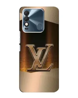 Чехол для TECNO Spark 8 с картинкой «LV — золотое сияние»