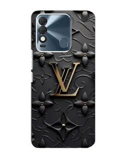 Чехол для TECNO Spark 8 с картинкой «Кожаная текстура LV»