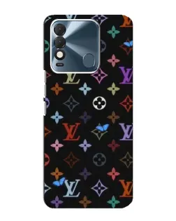 Чехол для TECNO Spark 8 с картинкой «Цветная монограмма LV»