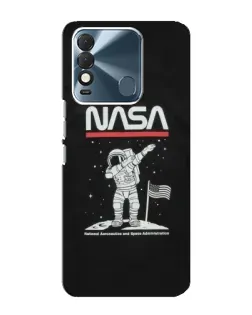 Чехол для TECNO Spark 8 с картинкой «NASA — шагаем по Луне»