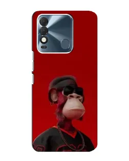 Чехол для TECNO Spark 8 с картинкой «Bored Ape в красном»
