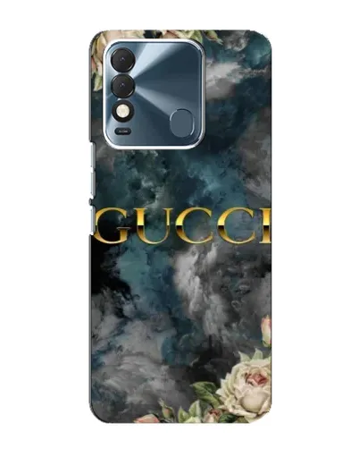 Чехол для TECNO Spark 8 с картинкой «Абстрактные цветы Gucci»