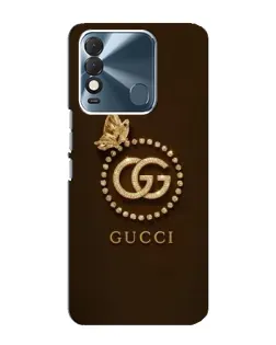 Чехол для TECNO Spark 8 с картинкой «Gucci — золотая бабочка»