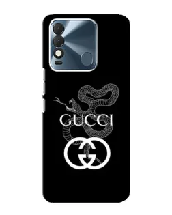 Чехол для TECNO Spark 8 с картинкой «Gucci — серебряная змея»