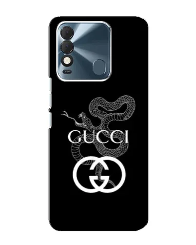 Чехол для TECNO Spark 8 с картинкой «Gucci — серебряная змея»