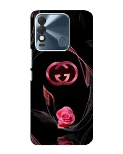 Чехол для TECNO Spark 8 с картинкой «Gucci — неоновая роза»