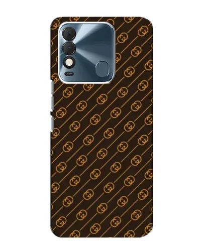 Чехол для TECNO Spark 8 с картинкой «Gucci — золотые диагонали»