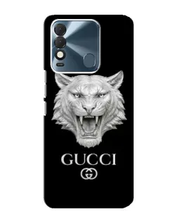 Чохол для TECNO Spark 8 з картинкою «Gucci — срібний лев»
