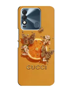 Чохол для TECNO Spark 8 з картинкою «Gucci — золоті метелики»
