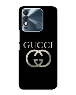 Чохол для TECNO Spark 8 з картинкою «Gucci — золото на чорному»