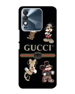 Чохол для TECNO Spark 8 з картинкою «Gucci — герої Disney та монограма»