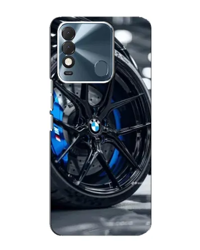 Чехол для TECNO Spark 8 с картинкой «Колесо BMW вблизи»